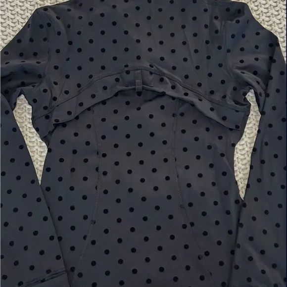 lululemon athletica Black Polka Dot Zip Bomber Jacket - Picture 2 of 2